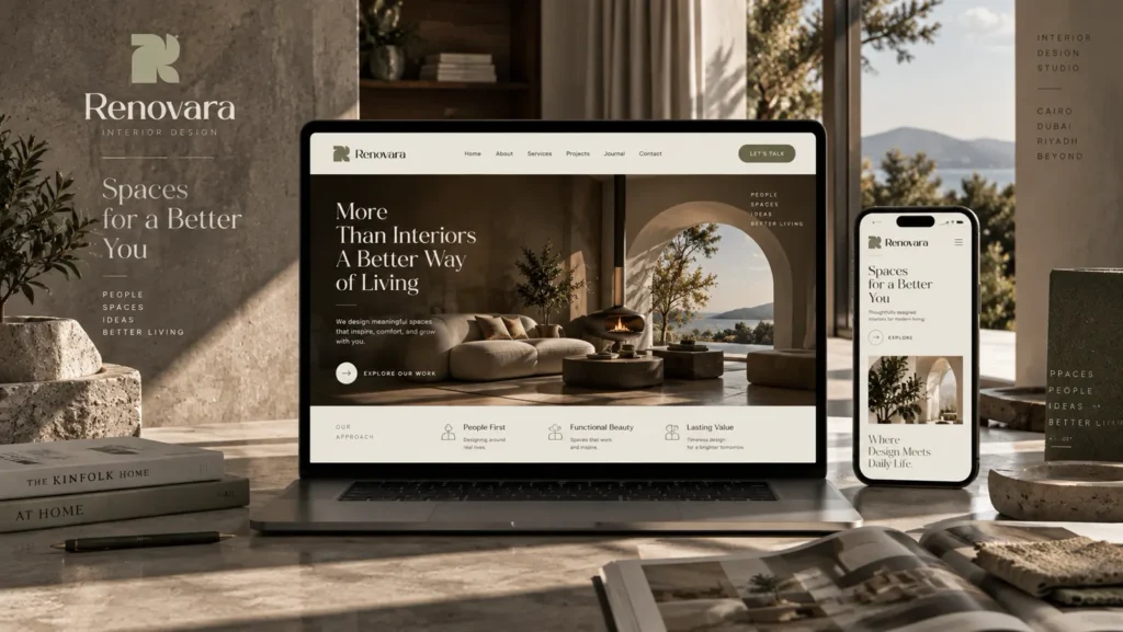 موقع Renovara على لابتوب وموبايل